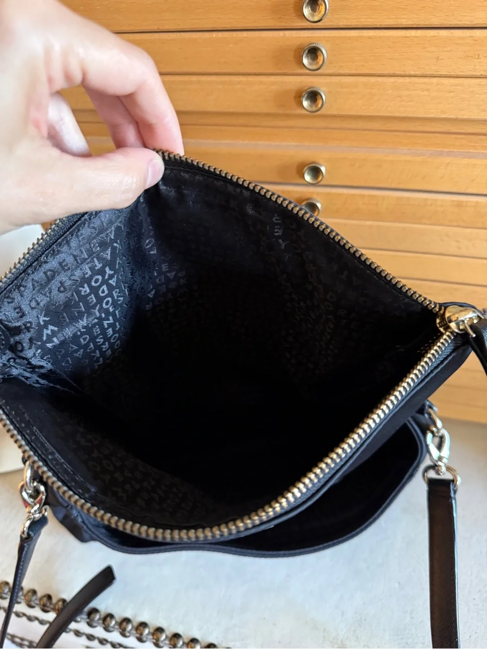 Kate Spade New York Black Nylon Crossbody Shoulder Bag Convertible Purse